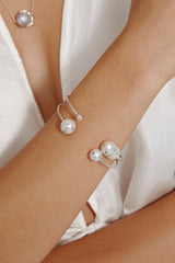 Joanna Diamond Cuff White Pearl