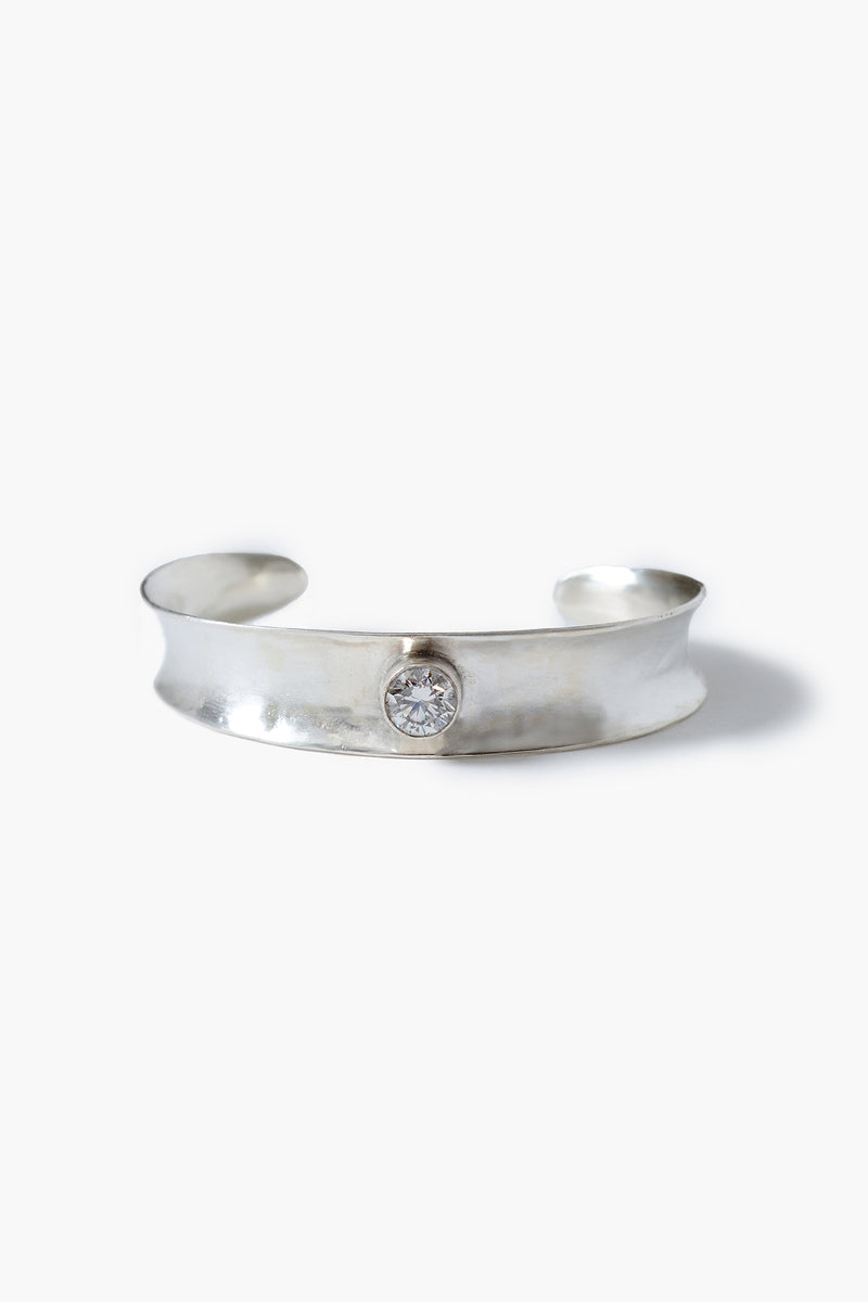 Curve Cuff Bracelet White Sapphire