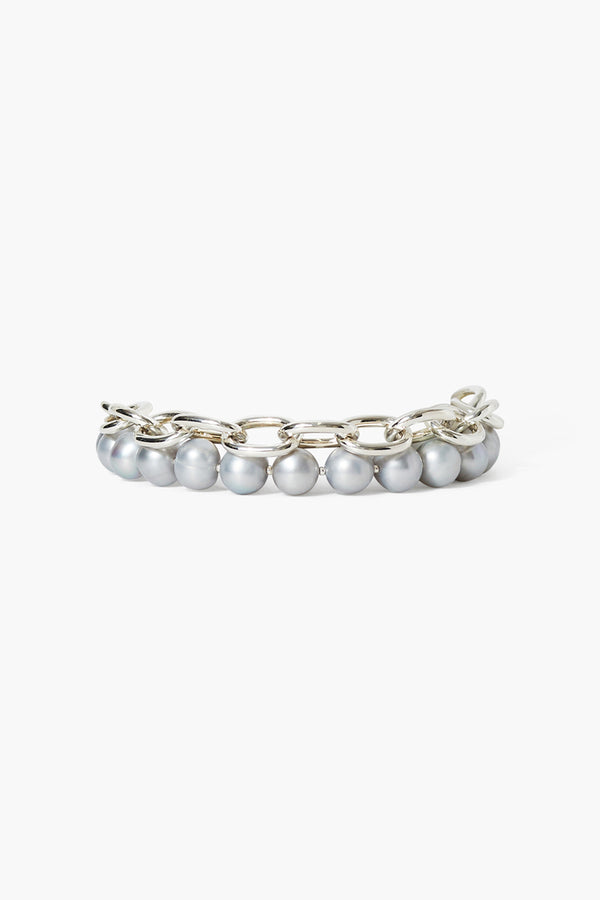 Esme Chain Bracelet Grey Pearl