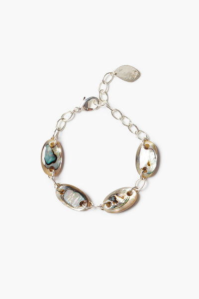Oval Link Station Bracelet Abalone