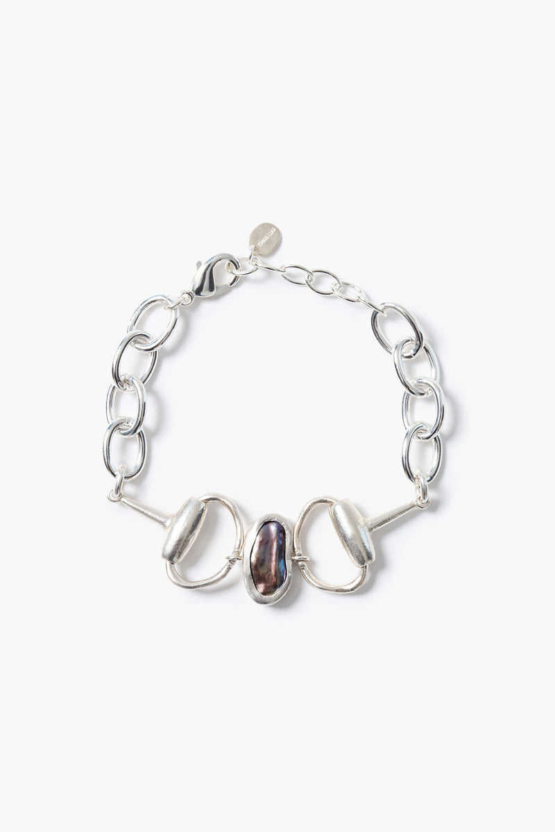 Horsebit Bracelet Peacock Pearl