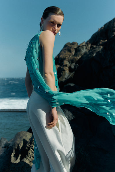 Chloe Sequin Tunic Turquoise