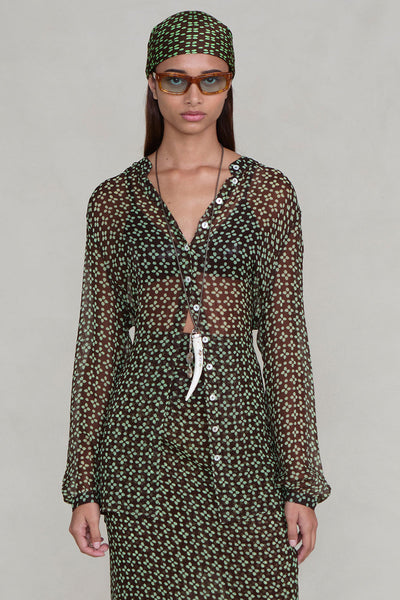 Tethered Button Up Shirt Espresso