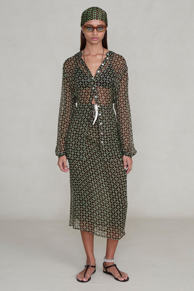 Tethered Button Up Shirt Espresso