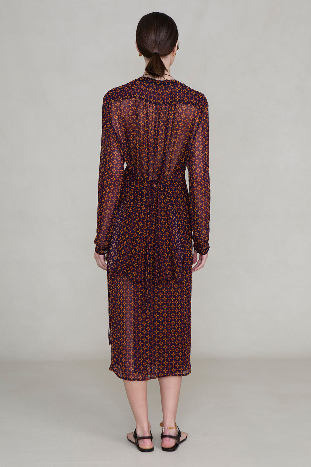 Tethered Button Up Shirt Plum