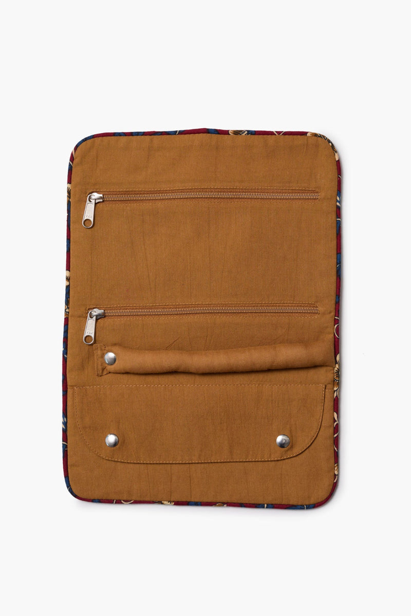 Jewelry Roll Up Case Scarlet