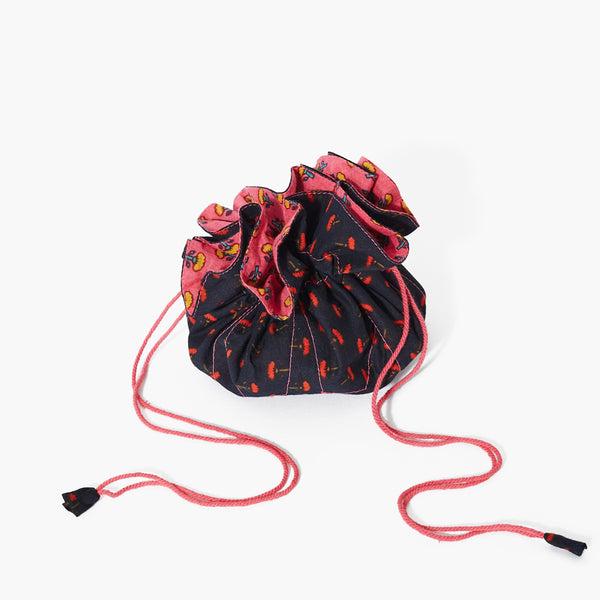 Mini Floral Travel Pouch Black Chan Luu