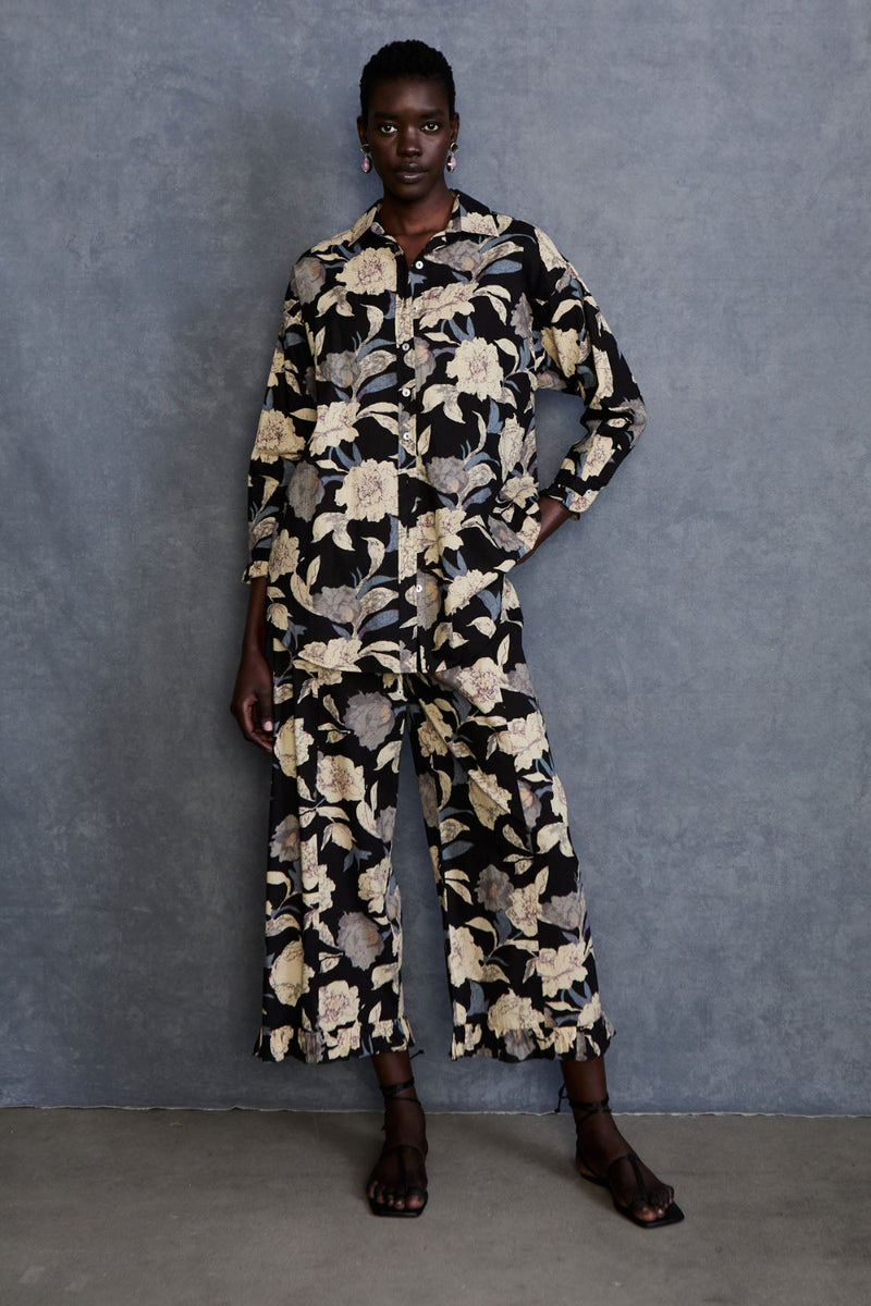 Freesia Printed Set Black