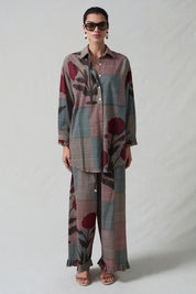 Dandelion Printed Set Multi Blue Check