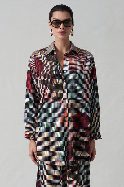 Dandelion Printed Set Multi Blue Check