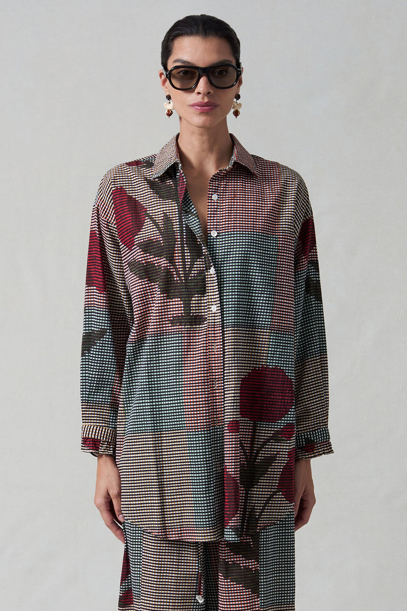 Dandelion Printed Set Multi Blue Check