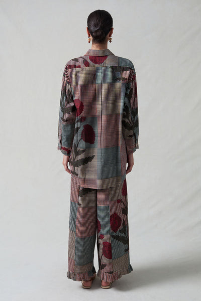 Dandelion Printed Set Multi Blue Check