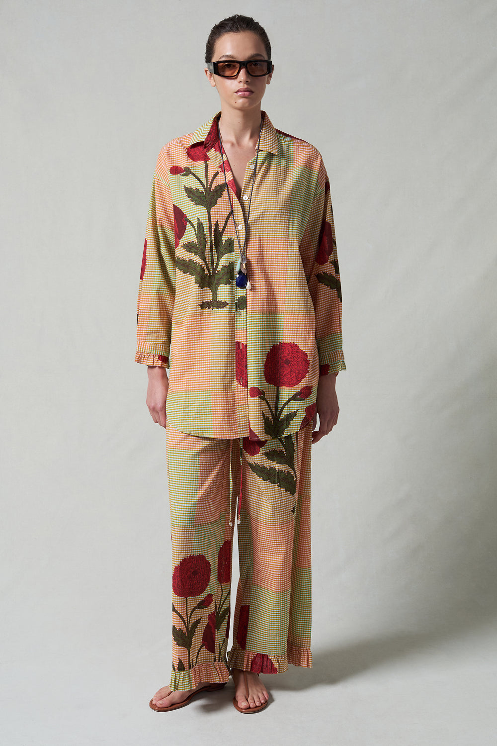 Dandelion Printed Set Multi Check