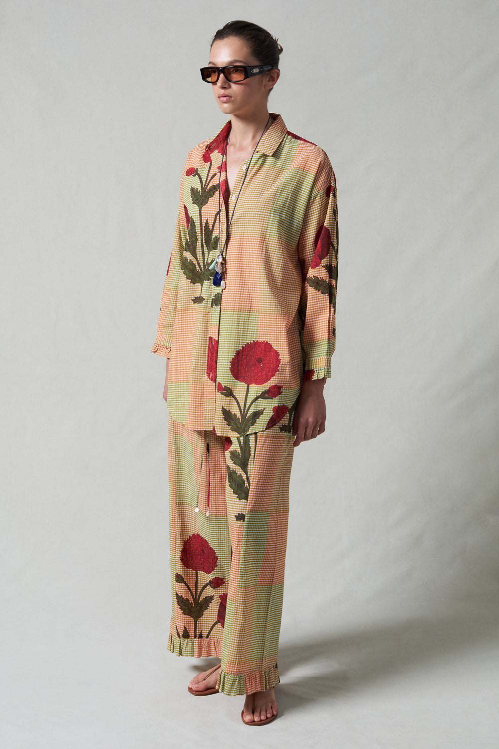 Dandelion Printed Set Multi Check