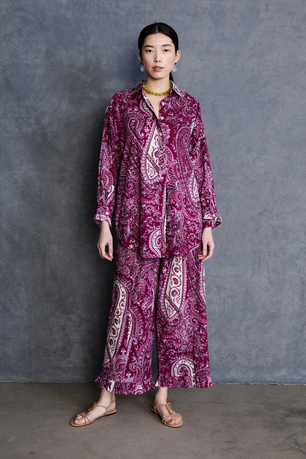 Paisley Printed Set Purple
