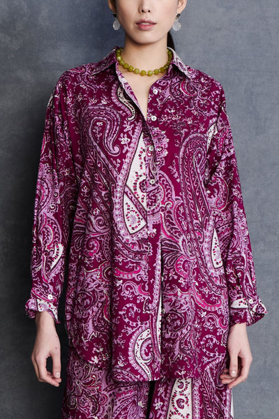 Paisley Printed Set Purple
