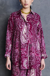 Paisley Printed Set Purple