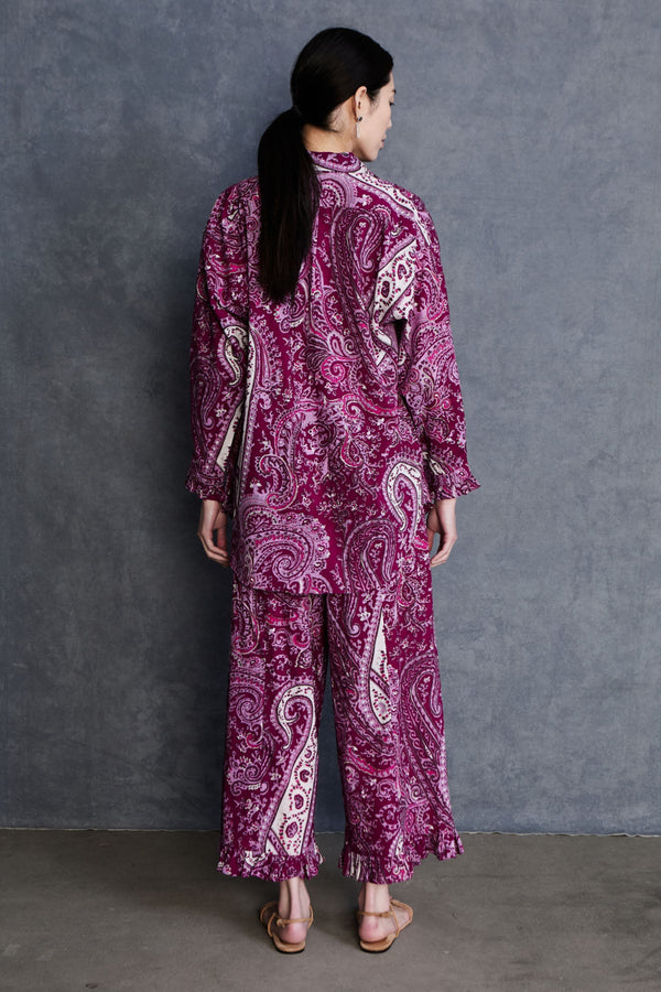 Paisley Printed Set Purple
