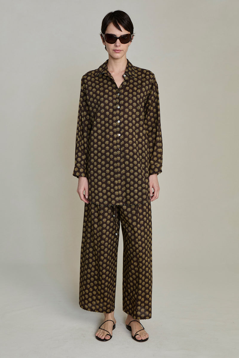 Astrid Block Print Set Brown