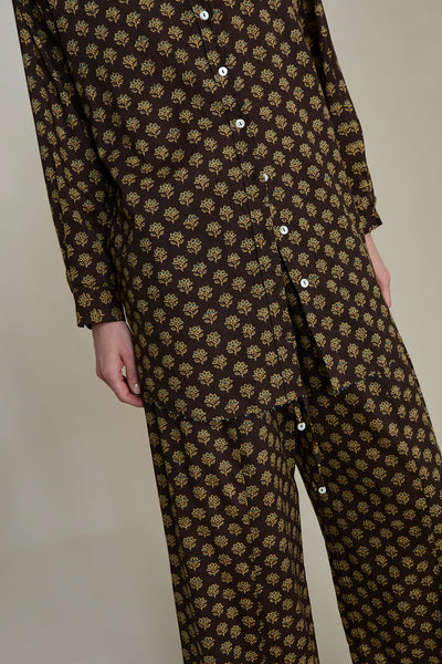 Astrid Block Print Set Brown