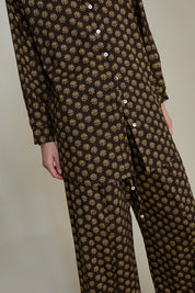 Astrid Block Print Set Brown