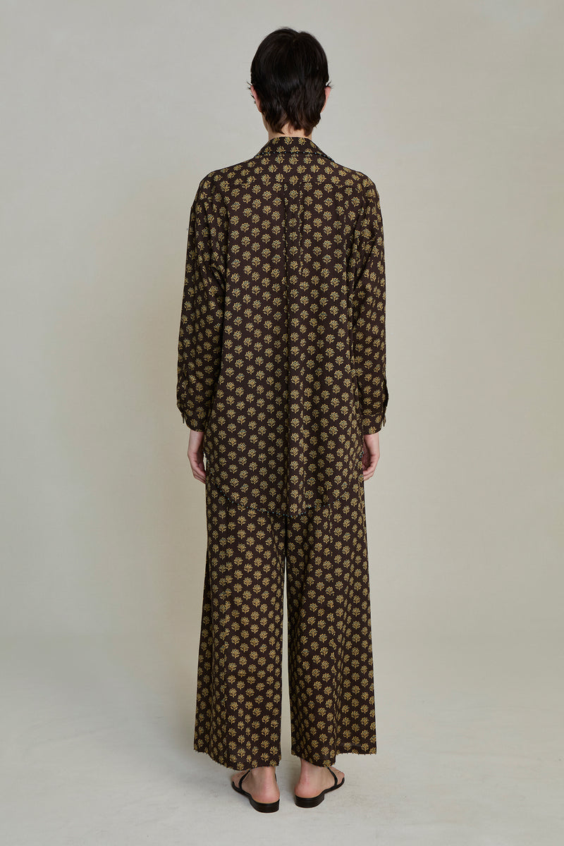 Astrid Block Print Set Brown