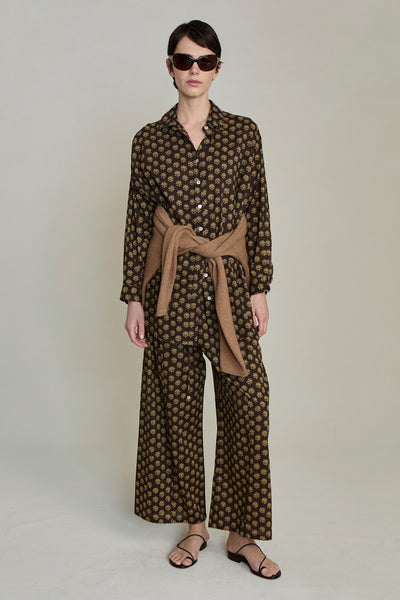 Astrid Block Print Set Brown