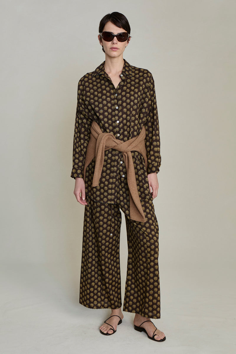 Astrid Block Print Set Brown