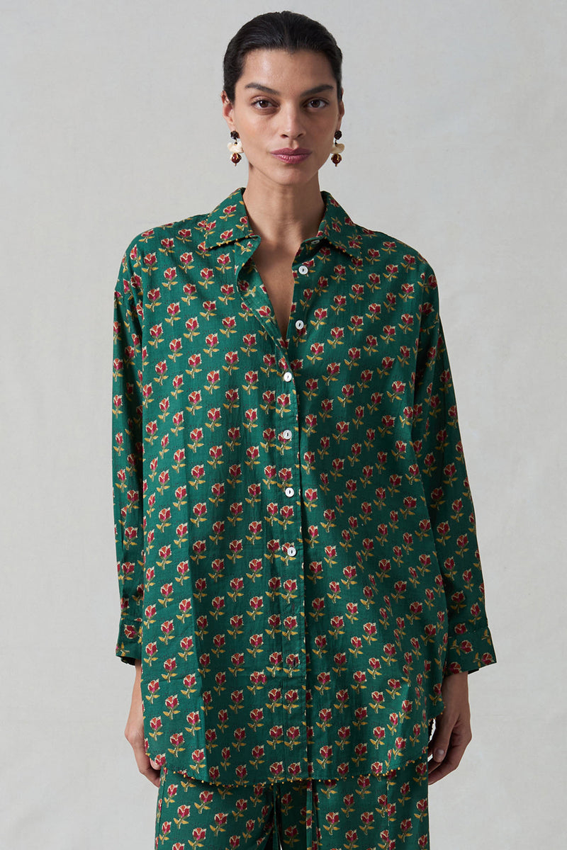 Rose Printed Set Teal