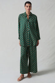 Rose Printed Set Teal