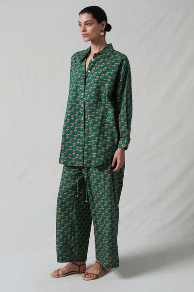 Rose Printed Set Teal