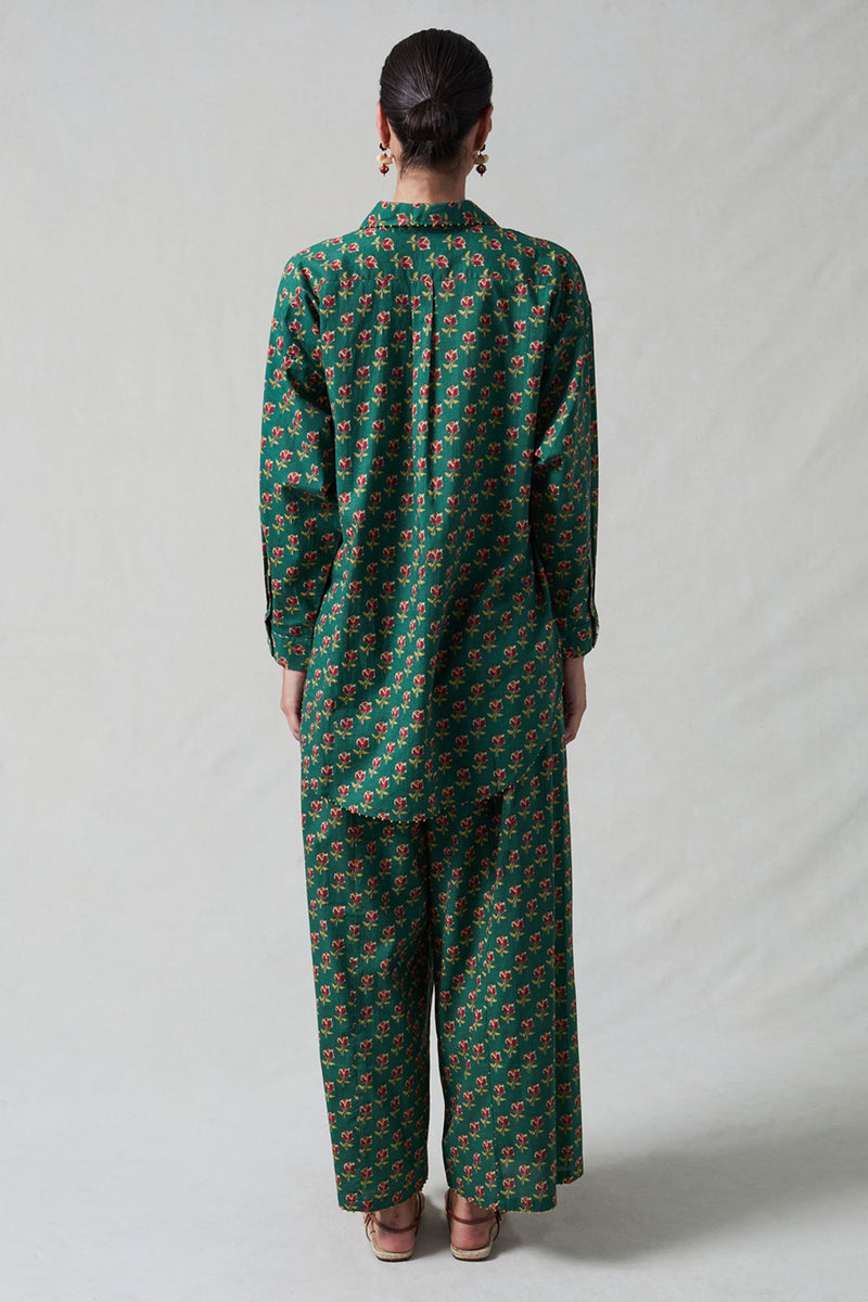 Rose Printed Set Teal