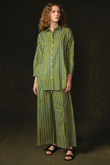 Pinstripe Printed Set Yellow