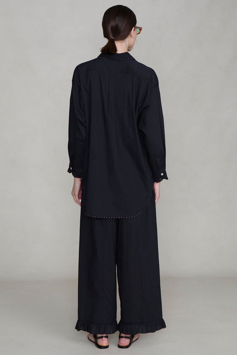 Cotton Ruffle Set Black