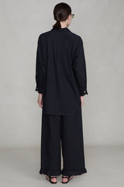 Cotton Ruffle Set Black