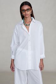 Cotton Ruffle Set White