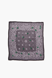 Daisy Embroidered Bandana Black