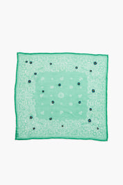 Daisy Embroidered Bandana Jade Green