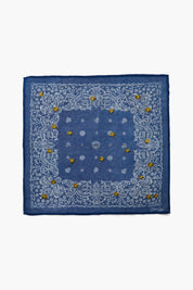 Daisy Embroidered Bandana Vallarta Blue