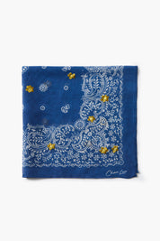 Daisy Embroidered Bandana Vallarta Blue