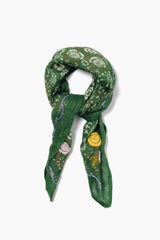 Embroidered Floral Bandana English Ivy