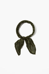 Dotted Paisley Bandana Green