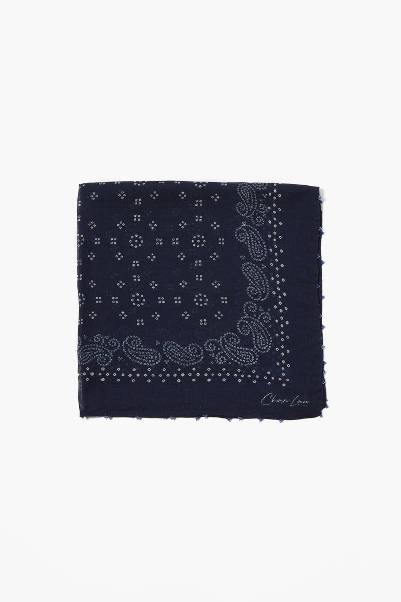 Dotted Paisley Bandana Blue