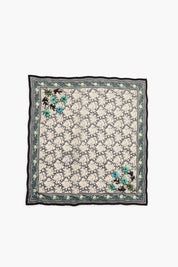 Embroidered Floral Bandana Ink