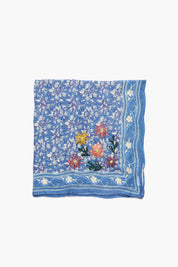 Embroidered Floral Bandana Porcelain Blue