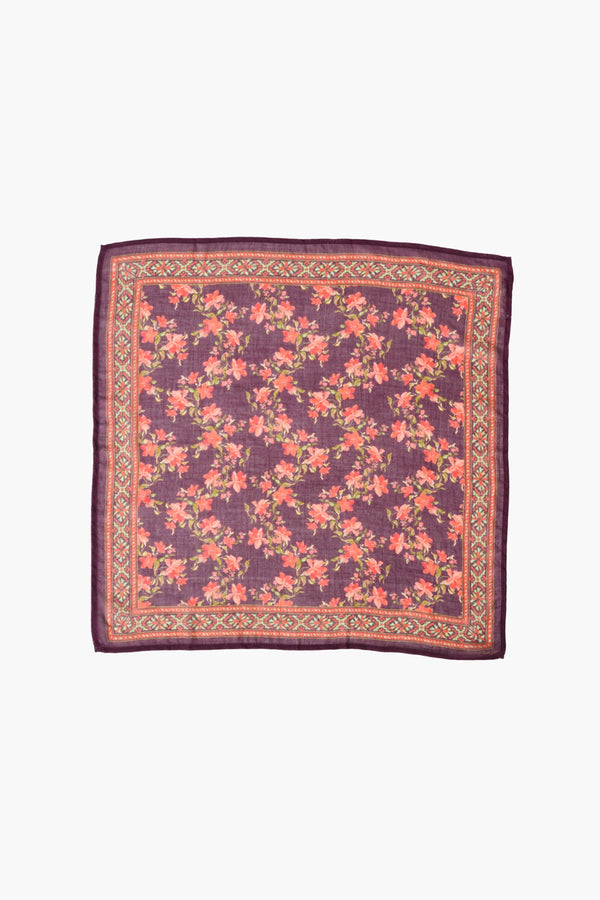 Lily Floral Bandana Plum