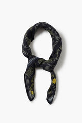 Embroidered Kantha Floral Bandana Black