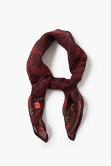 Embroidered Kantha Floral Bandana Wine