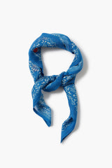 Embroidered Paisley Bandana Mediterranean Blue