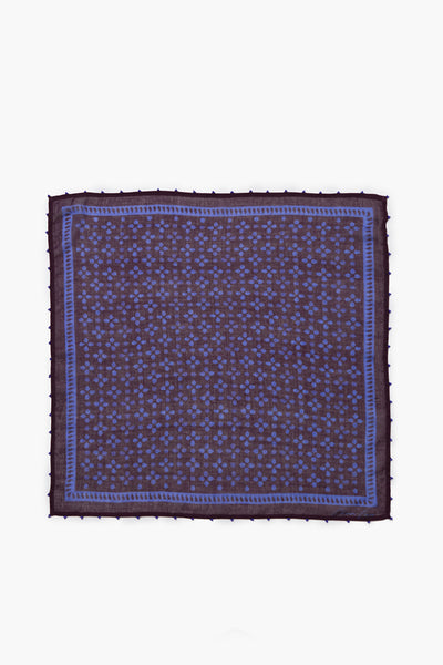 Beaded Floral Bandana Lapis